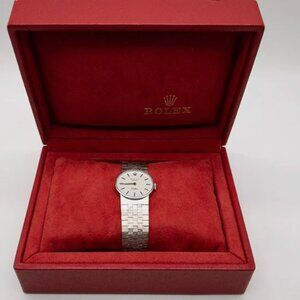 ROLEX CELLINI PAPERS BOX WHITE DIAL 18k White Gold